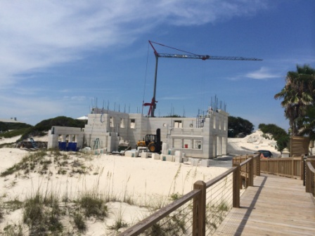 DAC-ART white stone construction of coastal home in Gulf Shores